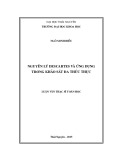 Luận văn Thạc sĩ Toán học: Nguyên lý Descartes và ứng dụng trong khảo sát đa thức thực