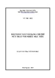 Luận văn Thạc sĩ Toán học: Bài toán vận tải dạng chi phí - nút thắt với nhiều mục tiêu