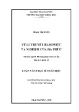 Luận văn Thạc sĩ Toán học: Về lí thuyết hàm phức và nghiệm của đa thức