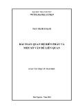 Luận văn Thạc sĩ Toán học: Bài toán quan hệ biến phân và một số vấn đề liên quan