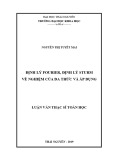 Luận văn Thạc sĩ Toán học: Định lý Fourier, định lý Sturm về nghiệm của đa thức và áp dụng