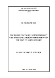 Luận văn Thạc sĩ Toán học: Tốc độ hội tụ của hiệu chỉnh Tikhonov cho bài toán đặt không chỉnh phi tuyến với toán tử nhiễu đơn điệu