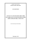 Luận văn Thạc sĩ Toán học: Nguyên lý tựa độ lệch trong hiệu chỉnh tìm nghiệm chung cho một họ phương trình không chỉnh đơn điệu và phi tuyến