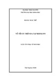 Luận văn Thạc sĩ Toán học: Về tối ưu trên đa tạp Riemann