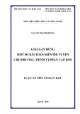 Luận án Tiến sĩ Toán học: Giải gần đúng một số bài toán biên phi tuyến cho phương trình vi phân cấp bốn