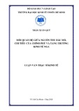 Luận văn Thạc sĩ Kinh tế: Mối quan hệ giữa nguồn thu dầu mỏ, chi tiêu của chính phủ và tăng trưởng kinh tế Nga