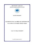Luận văn Thạc sĩ Kinh tế: Giải pháp nâng cao hiệu quả kinh doanh của Công ty cổ phần Thuận Thảo