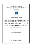 Luận văn Thạc sĩ Kinh tế: Mối quan hệ phi tuyến giữa tỷ giá hối đoái thực hiệu lực và các yếu tố vĩ mô cơ bản của nền kinh tế Việt Nam