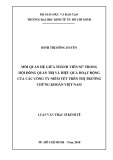 Luận văn Thạc sĩ Kinh tế: Mối quan hệ giữa thành viên nữ trong Hội đồng quản trị và hiệu quả hoạt động của các công ty niêm yết trên thị trường chứng khoán Việt Nam