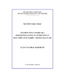 Luận văn Thạc sĩ Kinh tế: Giải pháp nâng cao hiệu quả kinh doanh tại Công ty cổ phần Đầu tư Phát triển Công nghiệp – Thương mại Củ Chi