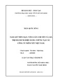 Luận văn Thạc sĩ Kinh tế: Nắm giữ tiền mặt, vốn luân chuyển và giá trị doanh nghiệp, bằng chứng tại các công ty niêm yết Việt Nam