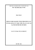 Luận văn Thạc sĩ Luật kinh tế: Kháng nghị giám đốc thẩm theo pháp luật tố tụng dân sự từ thực tiễn Tòa án nhân dân cấp cao tại Thành phố Hồ Chí Minh