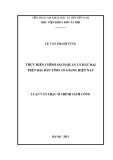 Luận văn Thạc sĩ Chính sách công: Thực hiện chính sách quản lý đất đai trên địa bàn tỉnh An Giang hiện nay