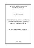 Luận văn Thạc sĩ Chính sách công: Thực hiện chính sách mua sắm tài sản công theo phương thức tập trung trên địa bàn tỉnh An Giang