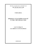 Luận văn Thạc sĩ Luật Hình sự và Tố tụng hình sự: Hình phạt cải tạo không giam giữ từ thực tiễn tỉnh Bắc Ninh