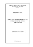 Luận văn Thạc sĩ Luật học: Giám sát của Hội đồng nhân cấp xã từ thực tiễn huyện Quế Sơn tỉnh Quảng Nam