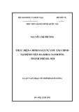 Luận văn Thạc sĩ Chính sách công: Thực hiện chính sách tự chủ tài chính tại Bệnh viện đa khoa Xanh Pôn, thành phố Hà Nội