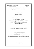 Luận văn Thạc sĩ Quản lý công: Quản lý Nhà nước về đào tạo nghề cho lao động nông thôn tại huyện Ea Súp, tỉnh Đắk Lắk