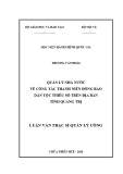 Luận văn Thạc sĩ Quản lý công: Quản lý nhà nước về công tác thanh niên đồng bào dân tộc thiểu số trên địa bàn tỉnh Quảng Trị