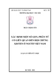 Luận án Tiến sĩ Y học: Xác định một số gen, phân tử có liên quan đến hội chứng SJS/TEN ở người Việt Nam