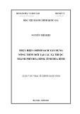 Luận văn Thạc sĩ Chính sách công: Thực hiện chính sách xây dựng nông thôn mới tại các xã thuộc thành phố Hòa Bình, tỉnh Hòa Bình