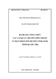 Luận văn Thạc sĩ Quản lý công: Đánh giá công chức các cơ quan chuyên môn thuộc Ủy ban nhân dân huyện Vĩnh Linh, tỉnh Quảng Trị