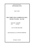 Luận văn Thạc sĩ Địa lý học: Phát triển nông nghiệp hàng hóa huyện Ứng Hòa, Hà Nội