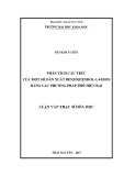 Luận văn Thạc sĩ Hoá học: phân tích cấu trúc của một số dẫn xuất benzo[f]indole-1,4-dione bằng các phương pháp hóa lý hiện đại