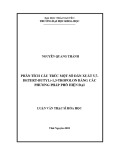 Luận văn Thạc sĩ Hoá học: Phân tích cấu trúc một số dẫn xuất 5,7 – di(tert-butyl)-1,3-tropolon bằng các phương pháp phổ hiện đại