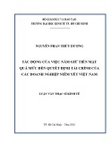 Luận văn Thạc sĩ Kinh tế: Tác động của việc nắm giữ tiền mặt vượt mức lên mối quan hệ giữa các quyết định tài chính và giá trị công ty