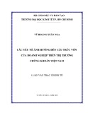 Luận văn Thạc sĩ Kinh tế: Các yếu tố ảnh hưởng đến cấu trúc vốn của doanh nghiệp trên thị trường chứng khoán Việt Nam