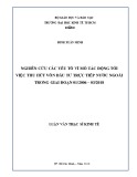 Luận văn Thạc sĩ Kinh tế: Nghiên cứu các yếu tố vĩ mô tác động đến việc thu hút đầu tư trực tiếp nước ngoài tại Việt Nam trong giai đoạn tháng 1 năm 2006 đến tháng 3 năm 2018