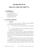 Bài thực hành Bảo mật hệ thống thông tin số 10: Oracle Label Security (3)