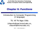 Lecture Introduction to Computer Programming - Chapter 6: Functions