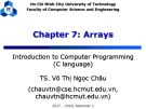 Lecture Introduction to Computer Programming - Chapter 7: Arrays