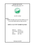 Khóa luận tốt nghiệp Đại học: Nghiên cứu khả năng sản xuất trứng của gà VCZ16 nuôi chuồng hở tại Thái Nguyên