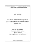 Luận văn Thạc sĩ Kinh tế: Các yếu tố ảnh hưởng đến lợi nhuận của các ngân hàng thương mại cổ phần tại Việt Nam