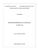 Luận văn Thạc sĩ Kinh tế: Kiểm định mô hình đường cong Phillips tại Việt Nam