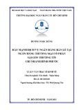 Luận văn Thạc sĩ Kinh tế: Đẩy mạnh dịch vụ ngân hàng bán lẻ tại Ngân hàng thương mại cổ phần Sài Gòn Thương Tín chi nhánh Bình Phước