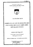 Luận văn Thạc sĩ Quản trị kinh doanh: Nghiên cứu các yếu tố ảnh hưởng đến chất lượng nệm cao su thiên nhiên trên địa bàn TP. HCM