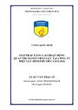 Luận văn Thạc sĩ Quản trị kinh doanh: Giải pháp nâng cao hoạt động quản trị nguồn nhân lực tại Công ty Điện lực Bình Phú đến năm 2020