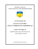 Luận văn Thạc sĩ Quản trị kinh doanh: Tái cơ cấu tổ chức Công ty TNHH sản xuất thương mại Cơ khí Hồng Ký