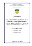 Luận văn Thạc sĩ Kế toán: Lựa chọn chính sách kế toán nhằm thực hiện hành vi điều chỉnh lợi nhuận trong các công ty cổ phần niêm yết trên sàn chứng khoán Việt Nam