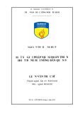 Luận văn Thạc sĩ Quản trị kinh doanh: Một số giải pháp nhằm hoàn thiện hoạt động của Hội nông dân Quận 9