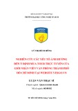 Luận văn Thạc sĩ Quản trị kinh doanh: Nghiên cứu các yếu tố ảnh hưởng đến ý định mua tour trực tuyến của giới nhân viên văn phòng Thành phố Hồ Chí Minh tại website Yesgo.vn