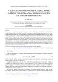 A bubble-enhanced quadrilateral finite element for estimation bearing capacity factors of strip footing