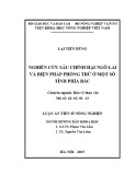 Luận án Tiến sĩ Nông nghiệp: Nghiên cứu sâu chính hại ngô lai và biện pháp phòng trừ ở một số tỉnh phía Bắc