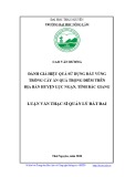 Luận văn Thạc sĩ Quản lý đất đai: Đánh giá hiệu quả sử dụng đất vùng trồng cây ăn quả trọng điểm trên địa bàn huyện Lục Ngạn, tỉnh Bắc Giang