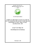 Luận văn Thạc sĩ Quản lý đất đai: Nghiên cứu biến động giá đất ở và một số yếu tố ảnh hưởng đến giá đất ở trên địa bàn thành phố Lai Châu, tỉnh Lai Châu giai đoạn 2016 - 2019