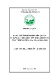 Luận văn Thạc sĩ Quản lý đất đai: Đánh giá tình hình chuyển quyền sử dụng đất tại thị xã Phổ Yên, tỉnh Thái Nguyên, giai đoạn 2016 - 2018